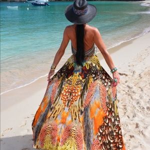Designer Authentic Shahida Parides - Resort Wear Maxi Dress Yacht Luxury Dresse